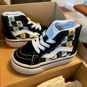Toddler Vans checker zip up sneaker